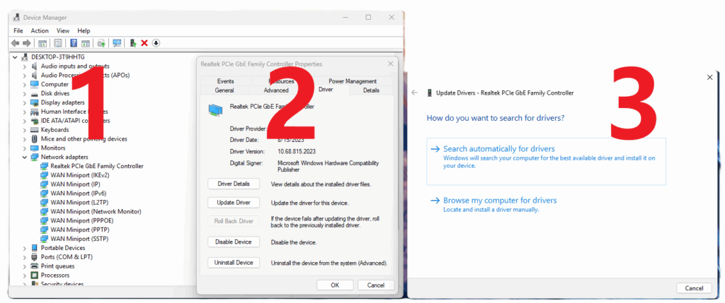 Device Manager Update Driver Step
